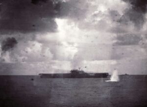 USS Hornet under fire